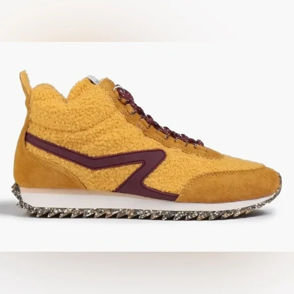 Rag & Bone | Retro Hiker Faux Shearling High Top Sneakers EU 38.5 US 8-8.5 NWT - Picture 2 of 12